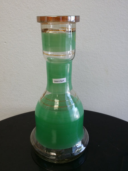 Egyptian 12" Tall Hookah Glass Green Base