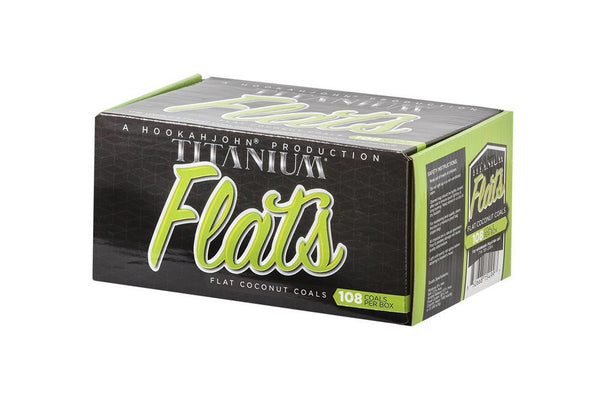 Titanium Coconut Coal 108ct 1Kg Box FLATS