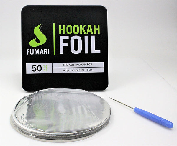 Fumari Pre-Cut Hookah Foil 50 pcs with Free Poker