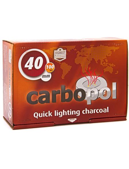Carbopol Hookah Coals - 40mm - 1 Box (100 Pieces)