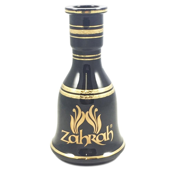 Zahrah Hand Made Bohemian Czech Republic Base with 24K Gold Filigree- Black