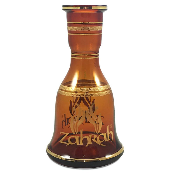 Zahrah Hand Made Bohemian Czech Republic Base with 24K Gold Filigree-Amber