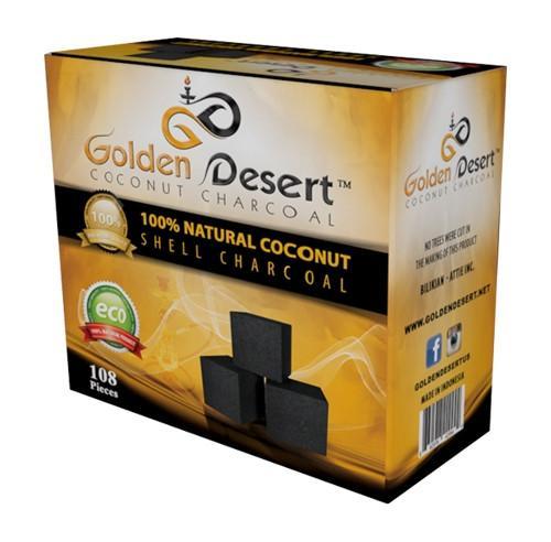 GOLDEN DESERT COCONUT CHARCOAL LARGE CUBES 108 PCS