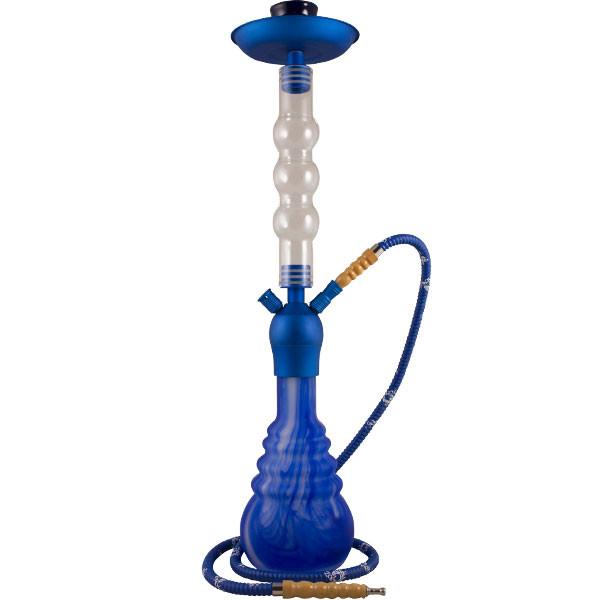 Zahrah Ghost Hookah with Glass Stem Matte Blue