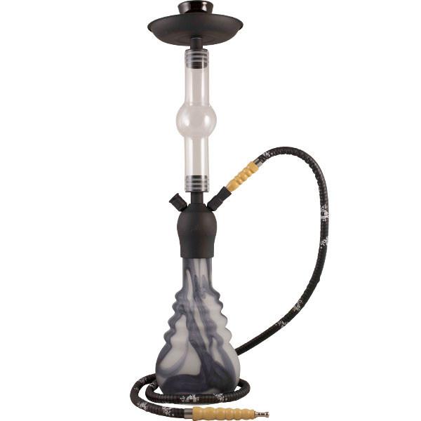 Zahrah Ghost Hookah with Glass Stem Matte Black